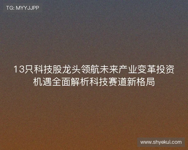 13只科技股龙头领航未来产业变革投资机遇全面解析科技赛道新格局